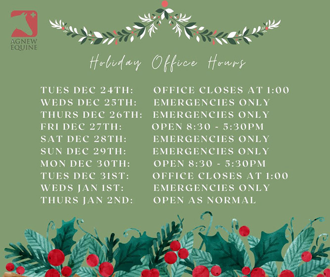 Holiday Hours